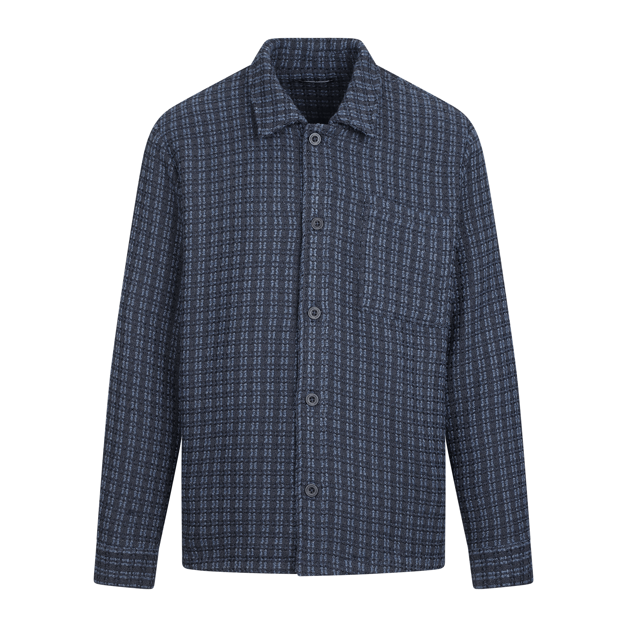 Urban Pioneers Male Theon Overshirt SHIRT BLACK / BLUE