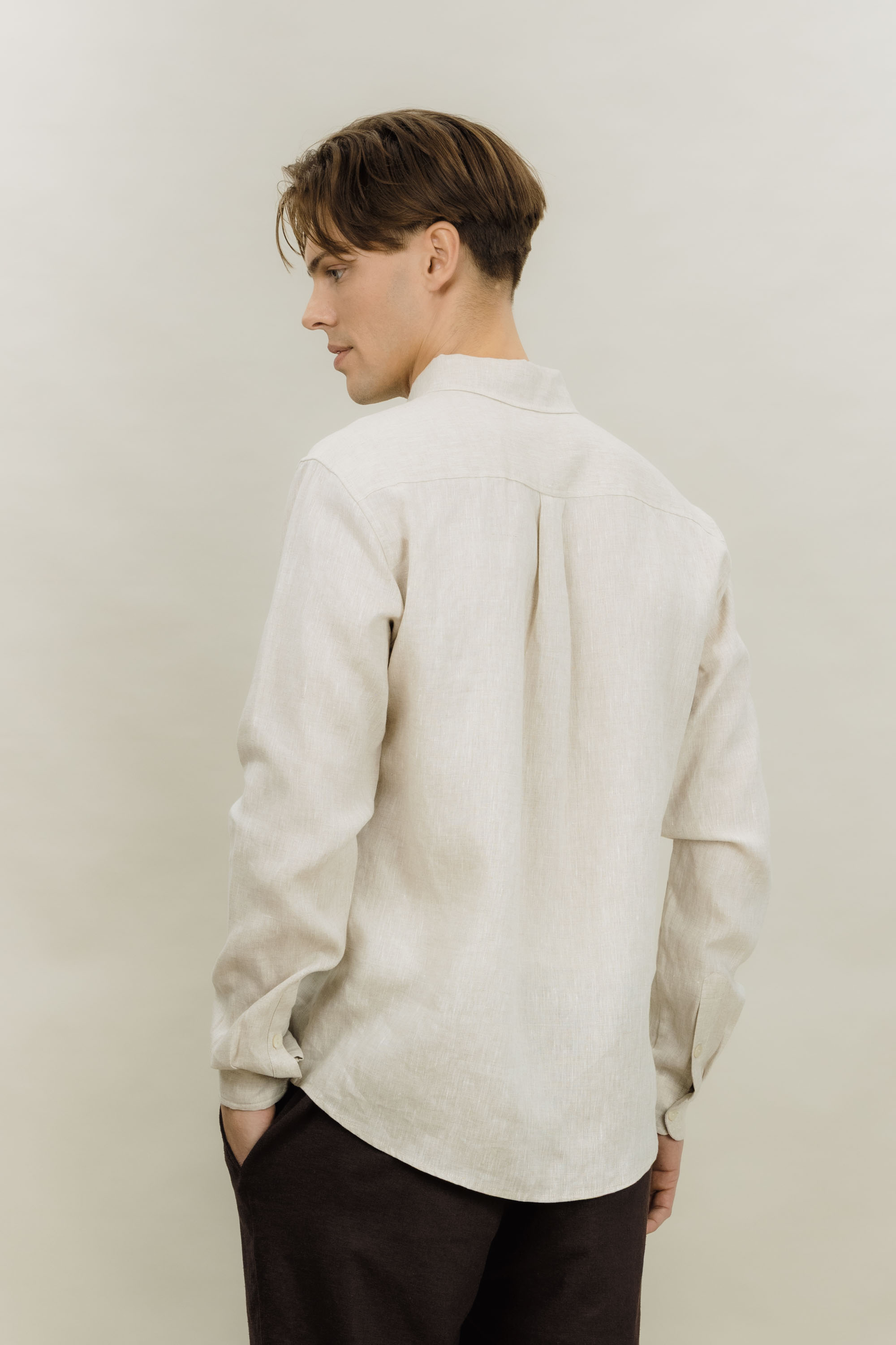 Urban Pioneers Male Thomas LS Shirt SHIRT LIGHT SAND