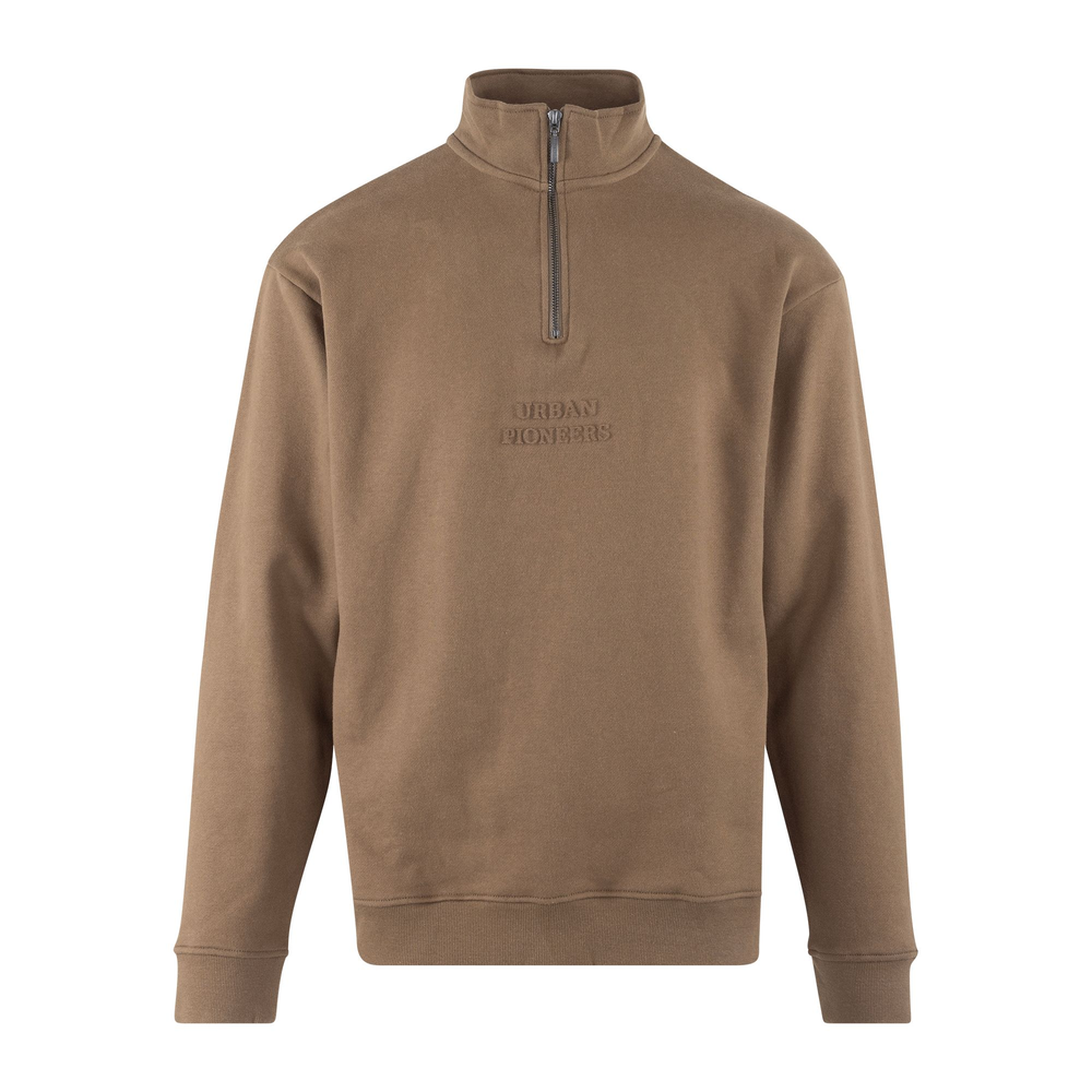 Urban Pioneers Male Thorin Half-zip SWEATER COCOLATE CHIP