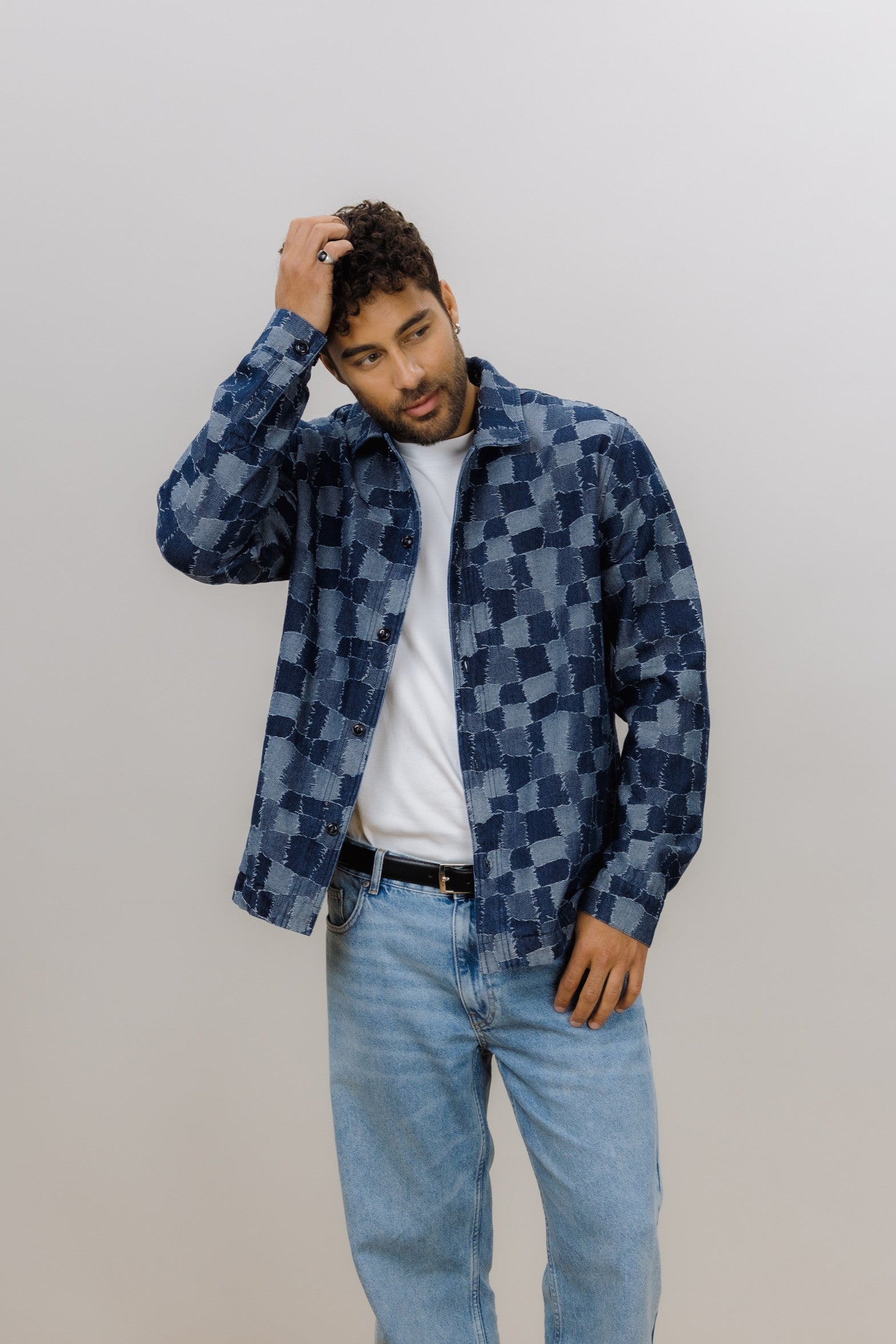 Urban Pioneers Male Tiberio Overshirt OVERSHIRT DARK DENIM