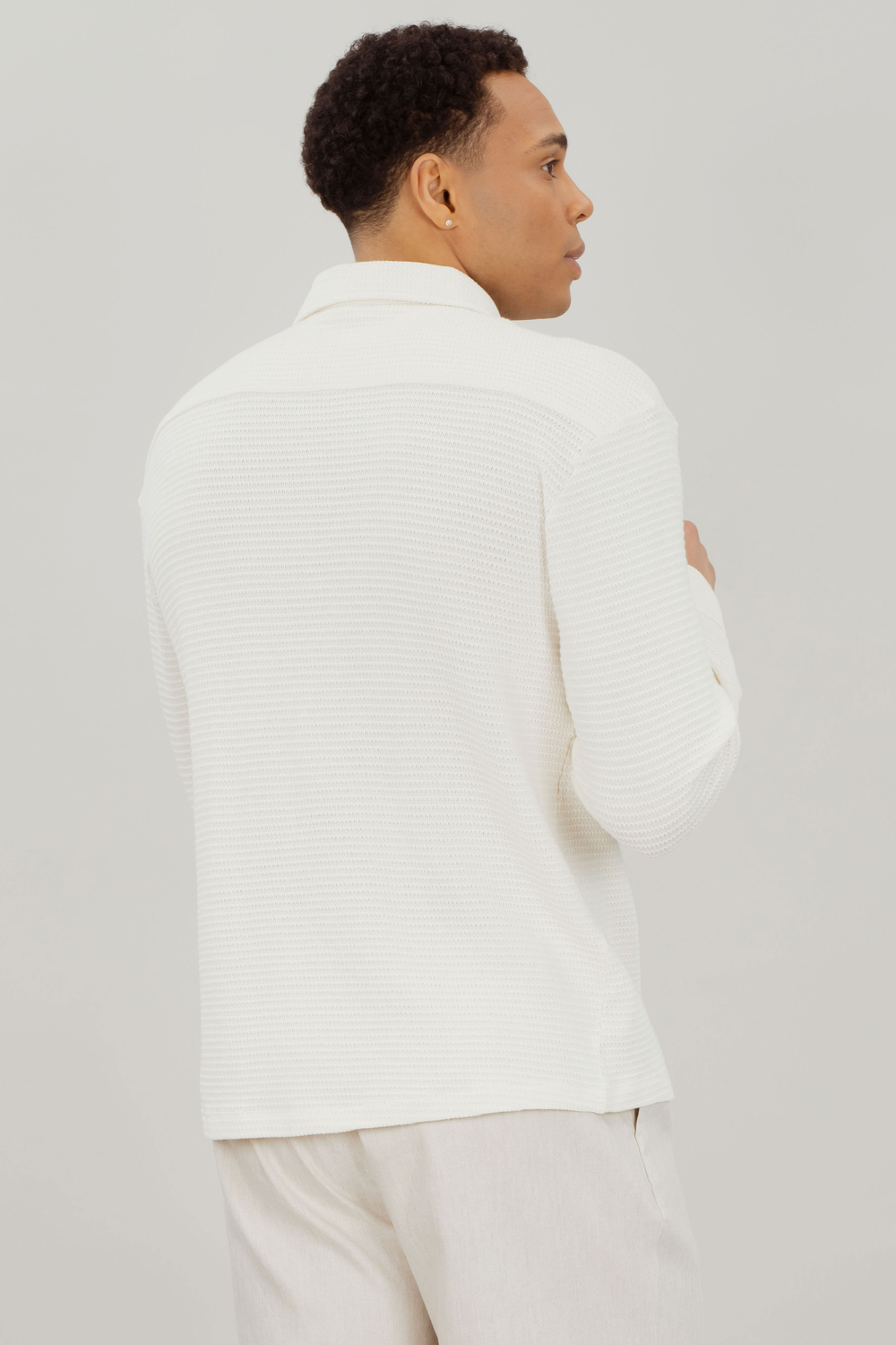 Urban Pioneers Male Tito LS SHIRT CREAM