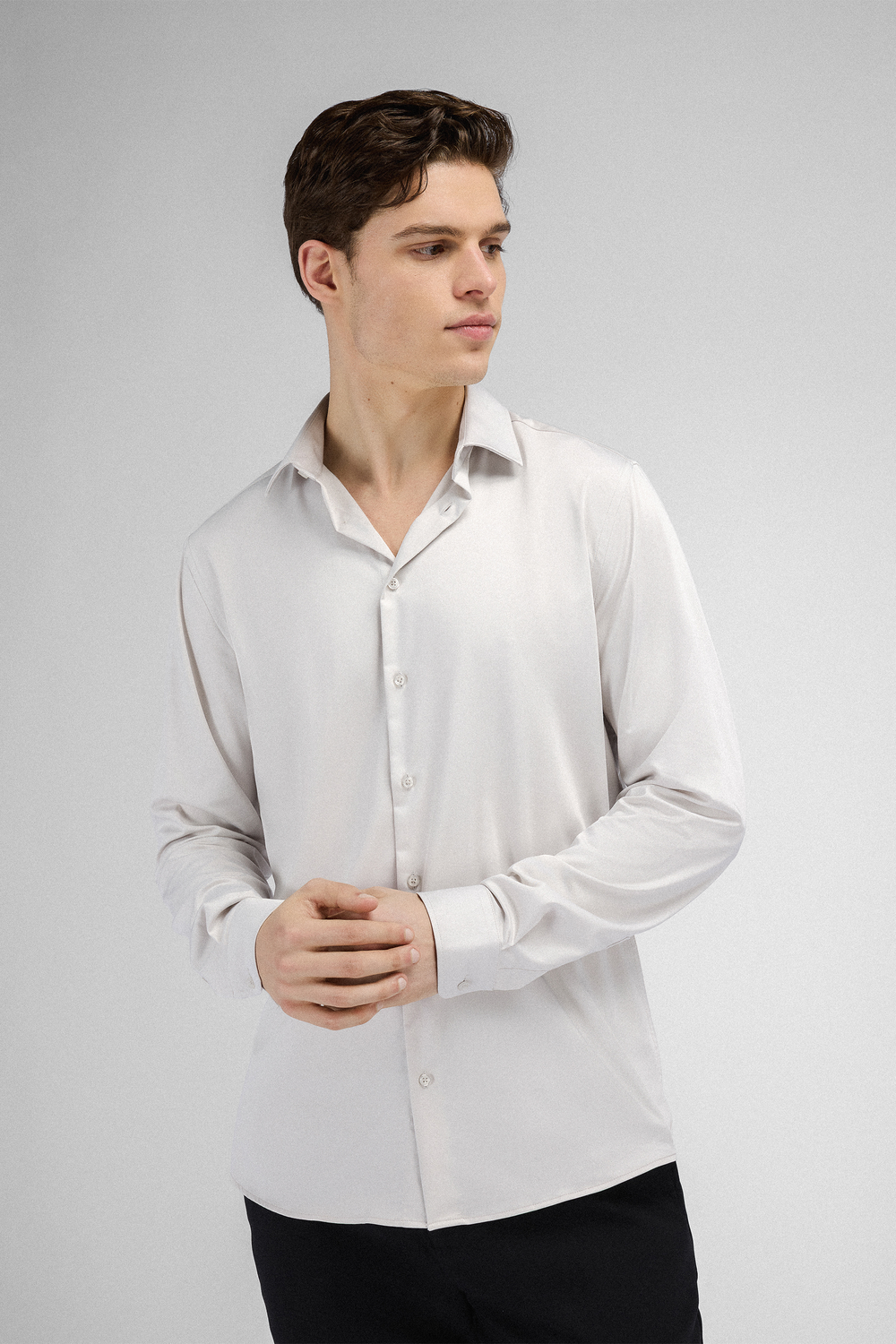 Urban Pioneers Male Totti LS Shirt SHIRT PUTTY