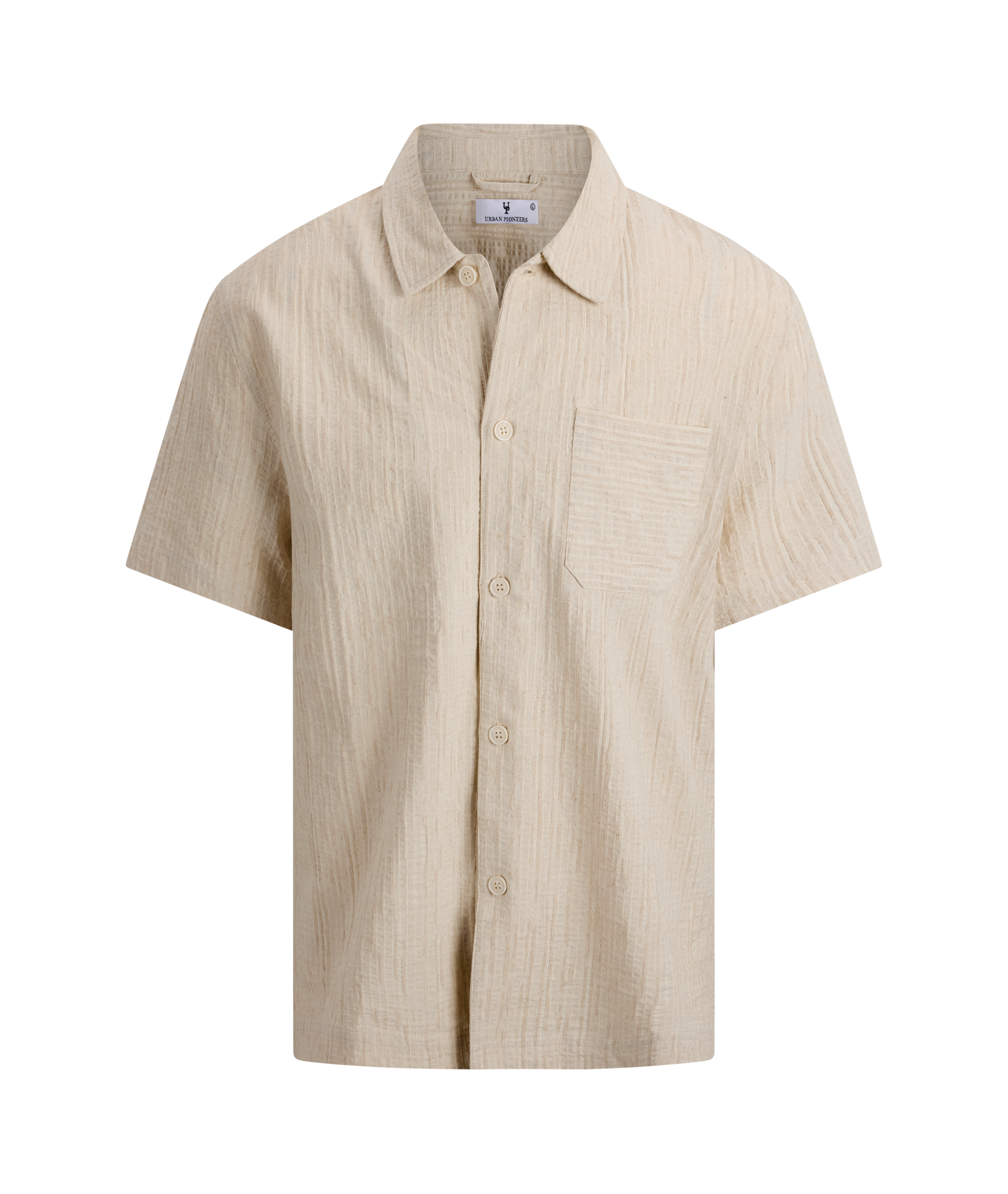 Urban Pioneers Male Vito SS shirt SS SHIRT LIGHT SAND