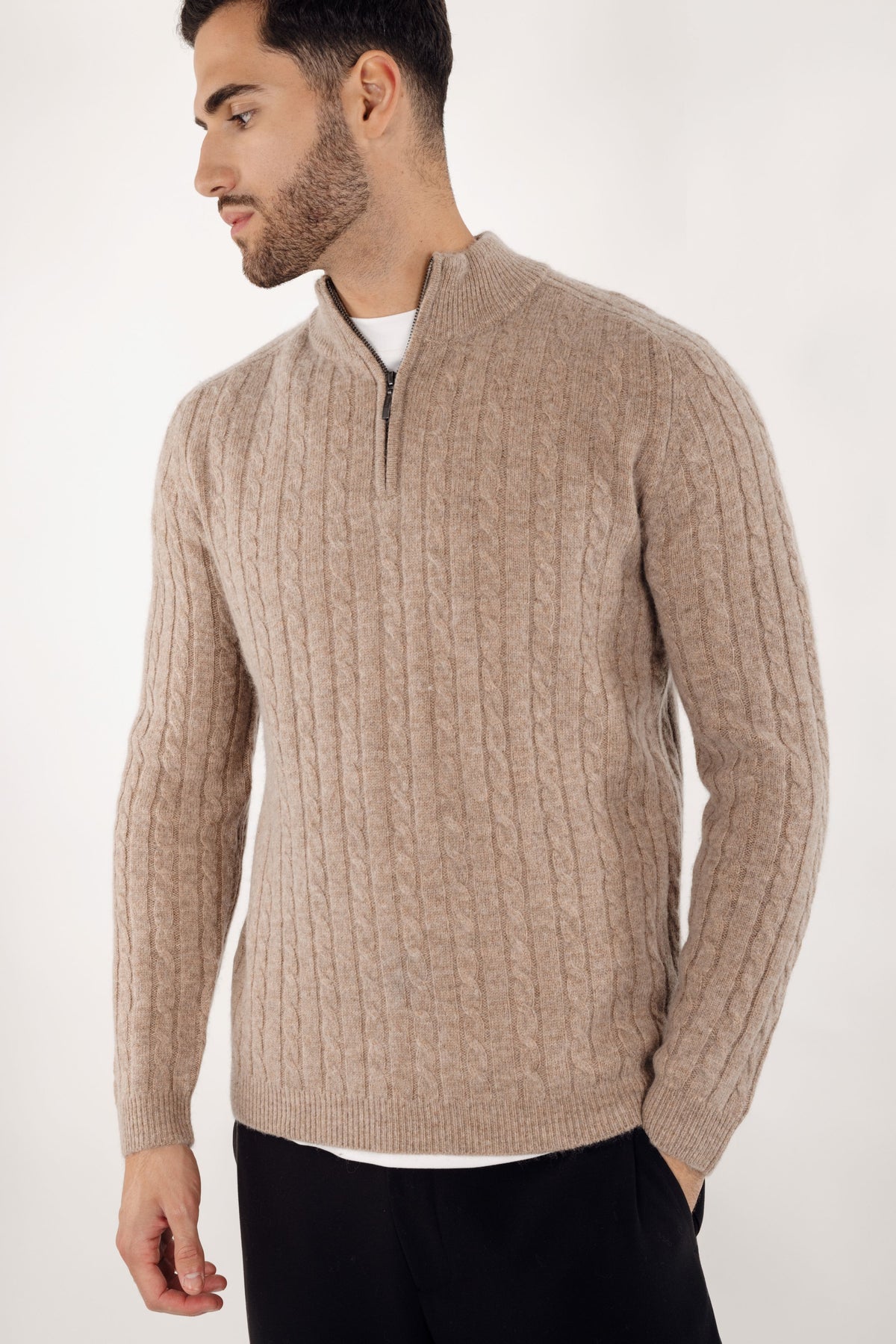 Urban Pioneers Male Walt Half-zip SWEATER CAMEL