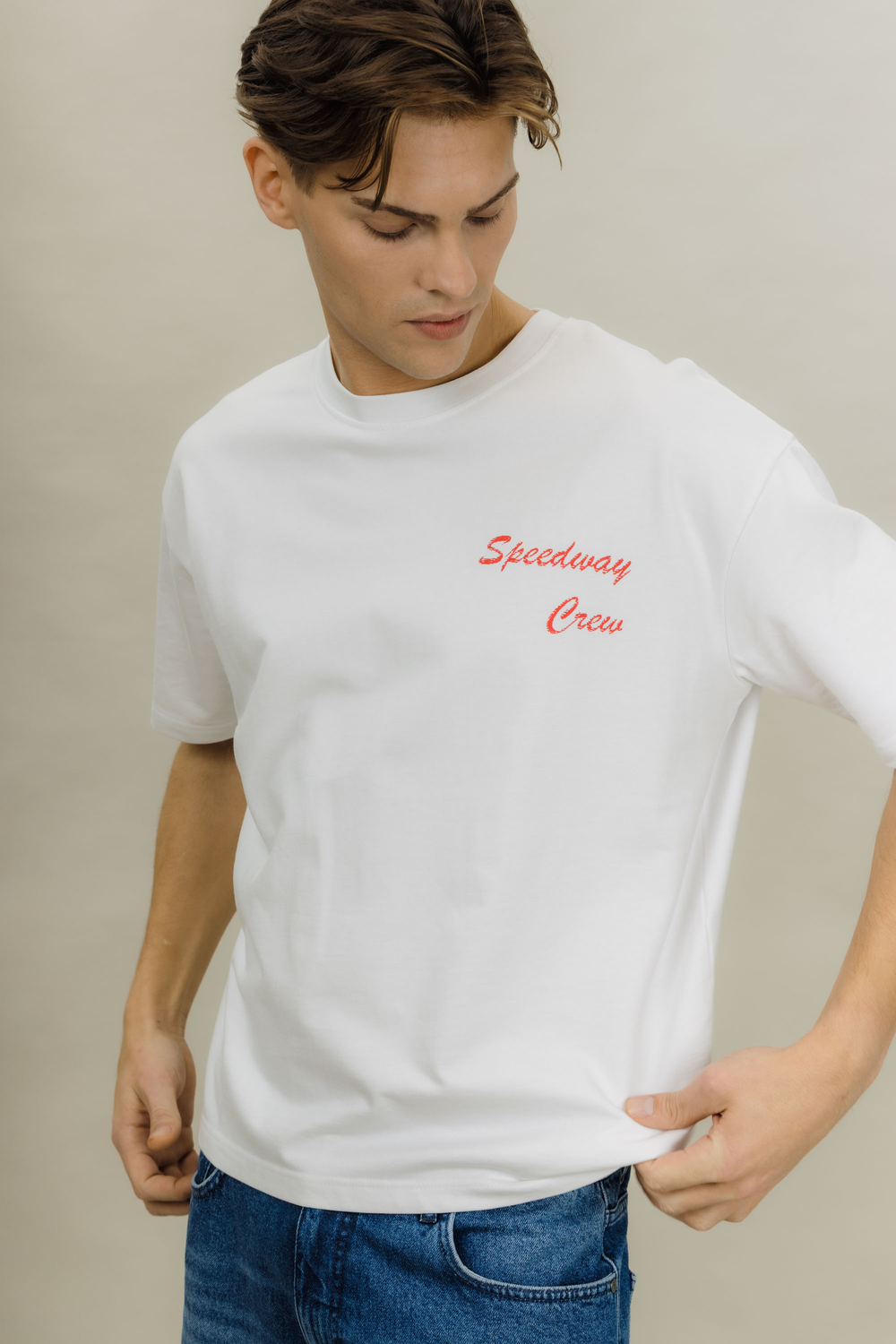 Urban Pioneers Male Wheels Tee T-SHIRT WHITE WHEEL