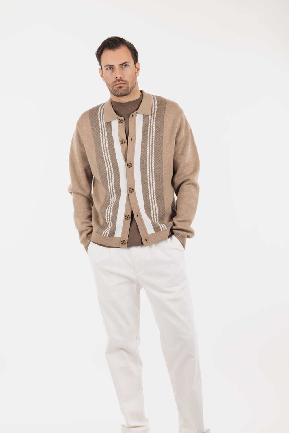 Urban Pioneers Male Winston Cardigan CARDIGAN SAND