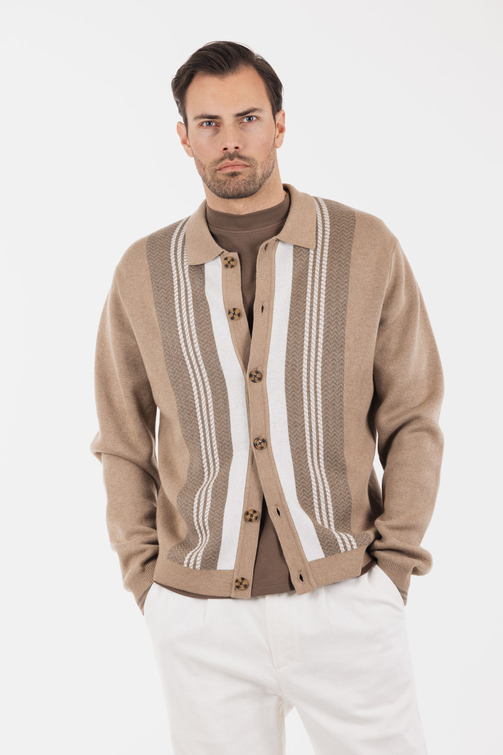 Urban Pioneers Male Winston Cardigan CARDIGAN SAND