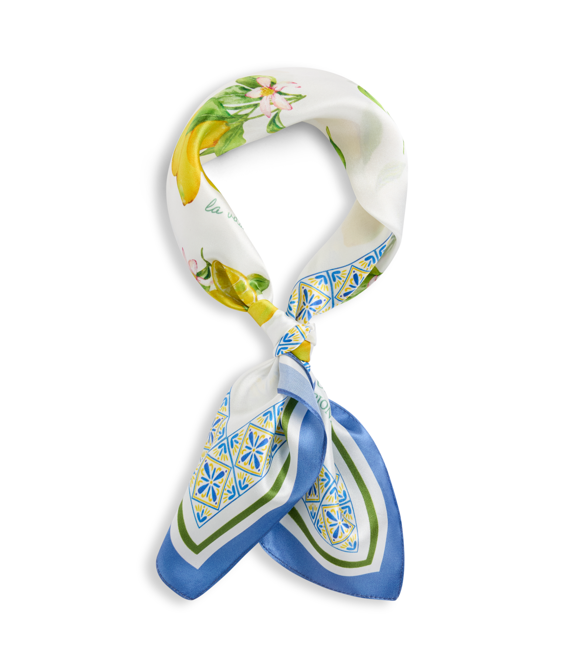 Urban Pioneers Uni Yara Silk Scarf SCARF LEMONS AOP