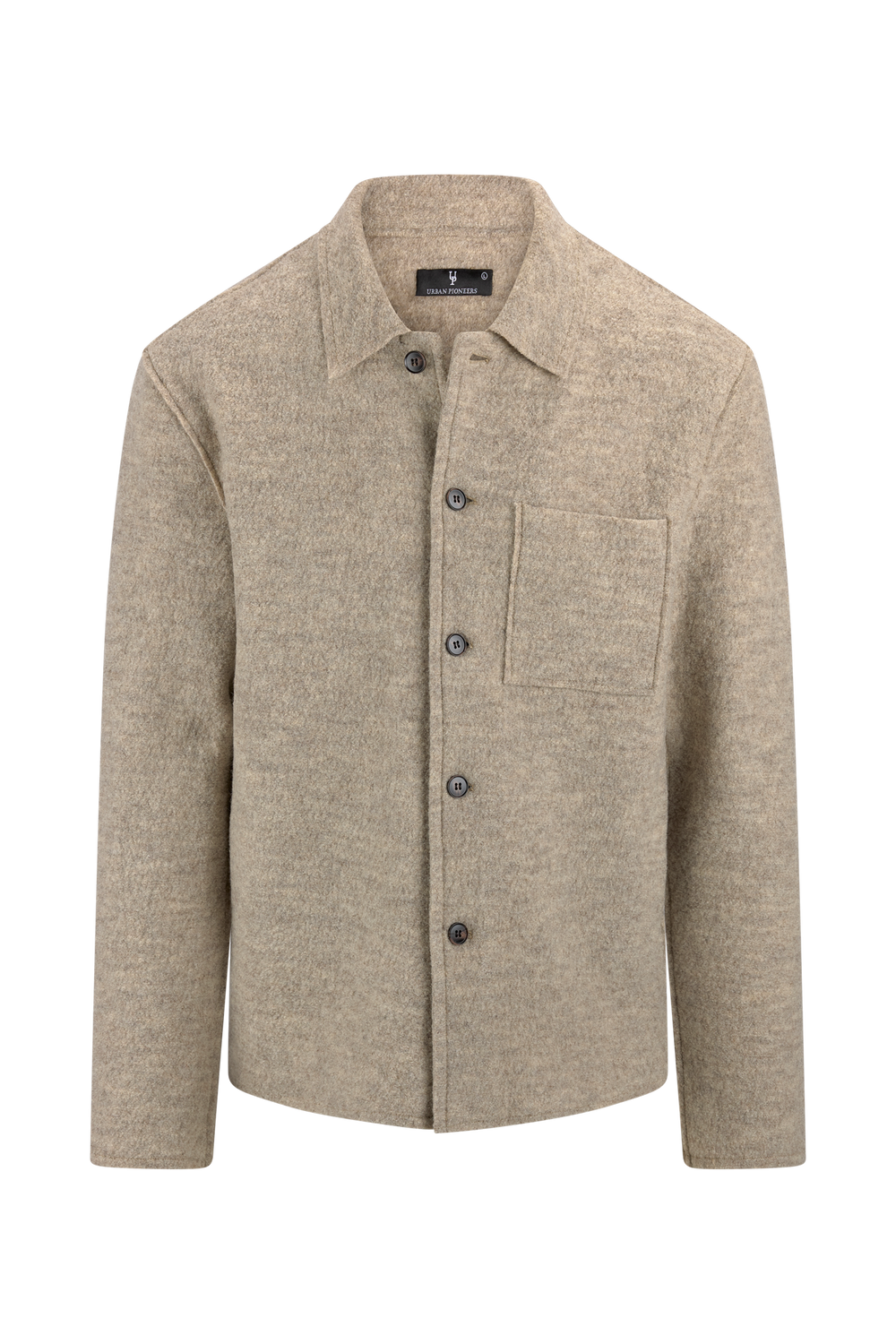 Urban Pioneers Male Zeno Wool shirt OVERSHIRT LIGHT SAND